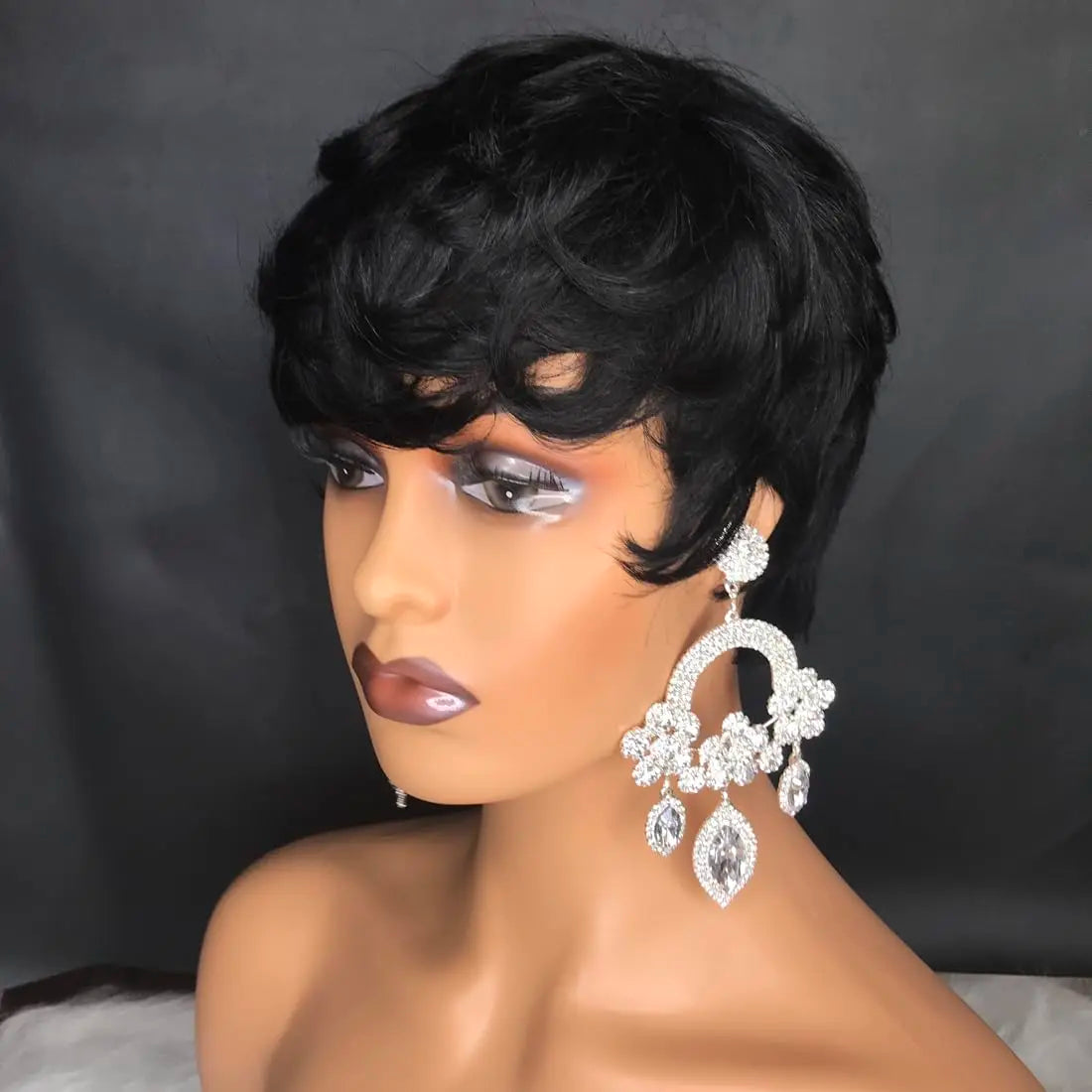 Short Wavy Pixie Cut Wig for Daily Wear - 7