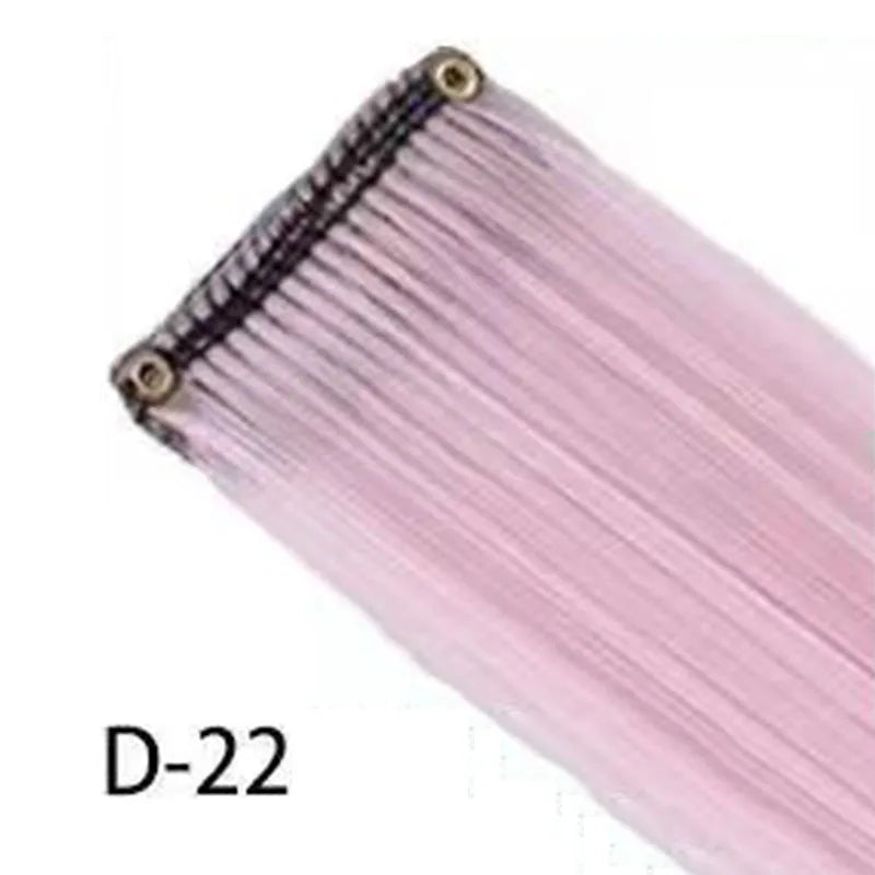 10pc Clip-In Colored Synthetic Hair Extensions for Instant Highlights