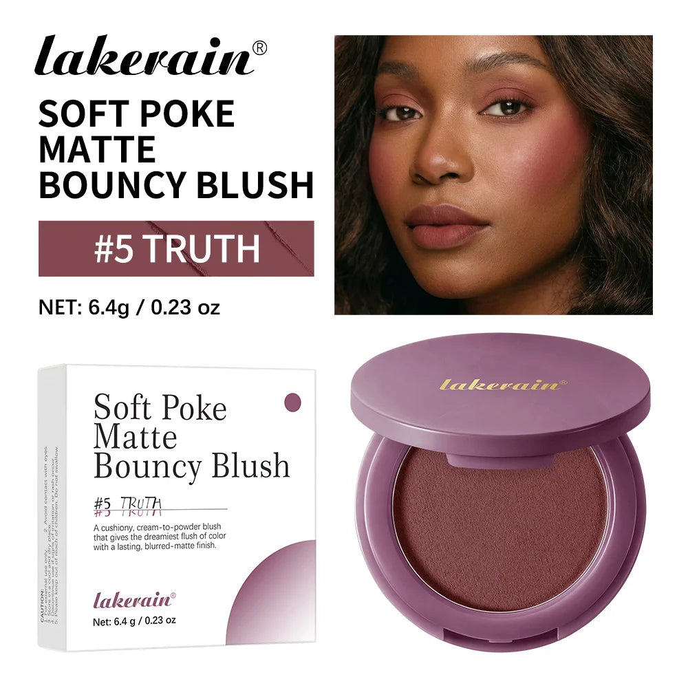Matte Bouncy Cream-to-Powder Blush for Natural Long-Lasting Flush
