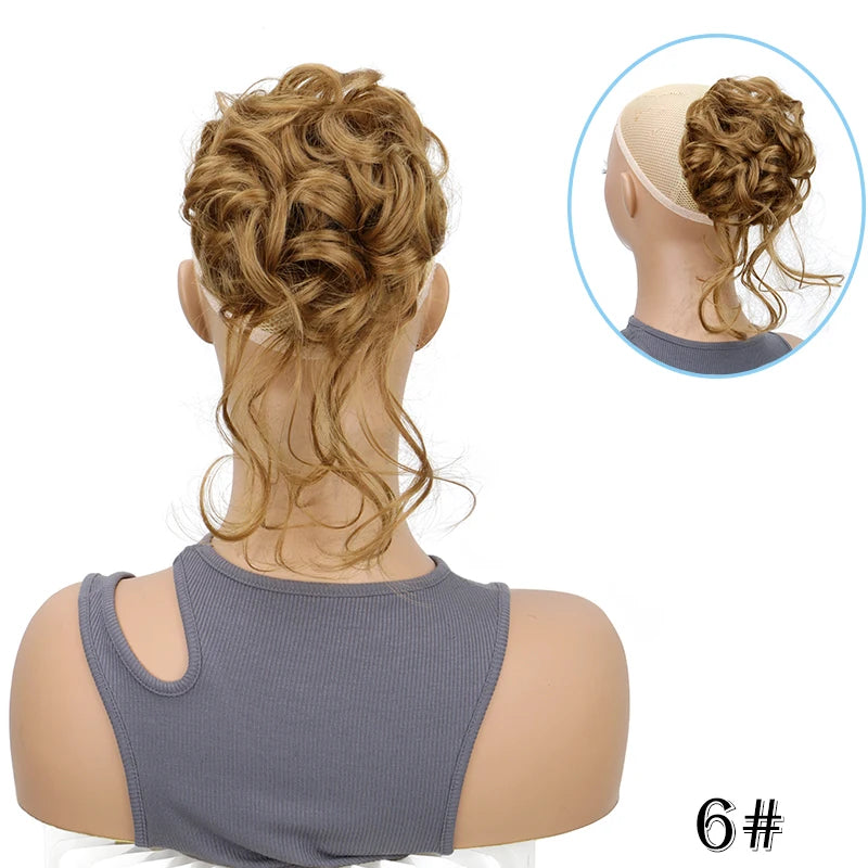 Messy Bun Hair Extension for Elegant Updo Hairstyles - 11
