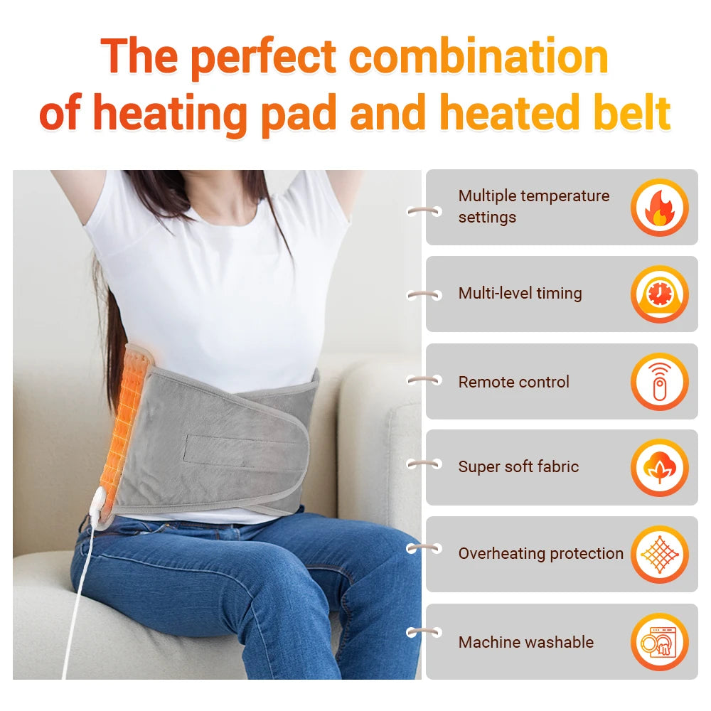 Electric Heating Waist Belt for Back Pain Relief and Winter Warming - 8