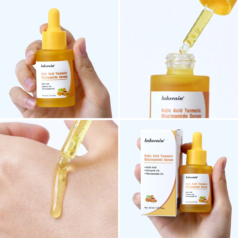 Brightening Kojic Acid and Turmeric Face Serum for Even Skin Tone - 20