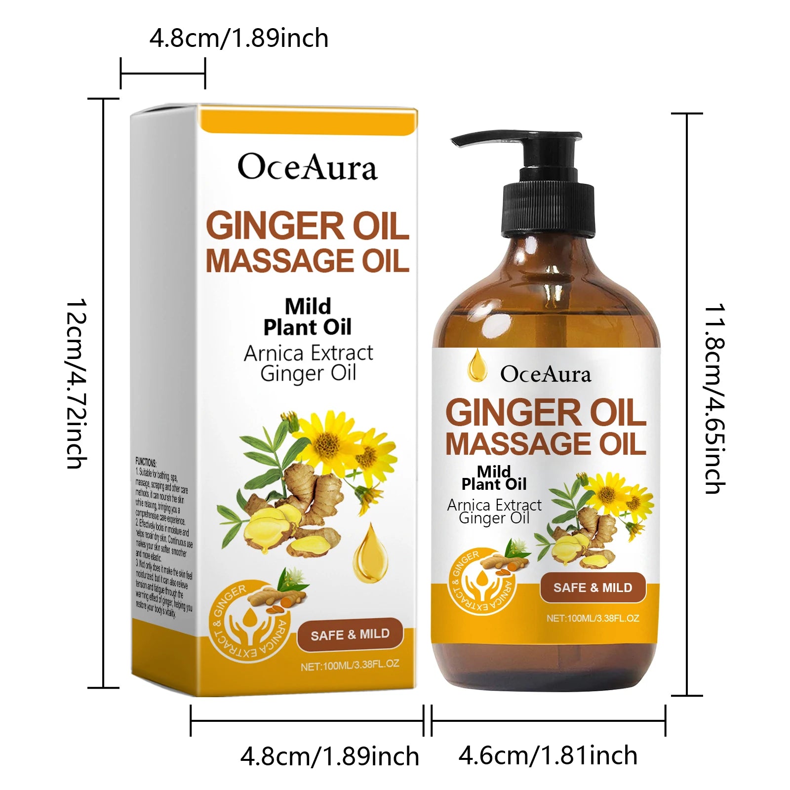 Ginger Essential Massage Oil for Muscle Relief and Skin Nourishment - 8