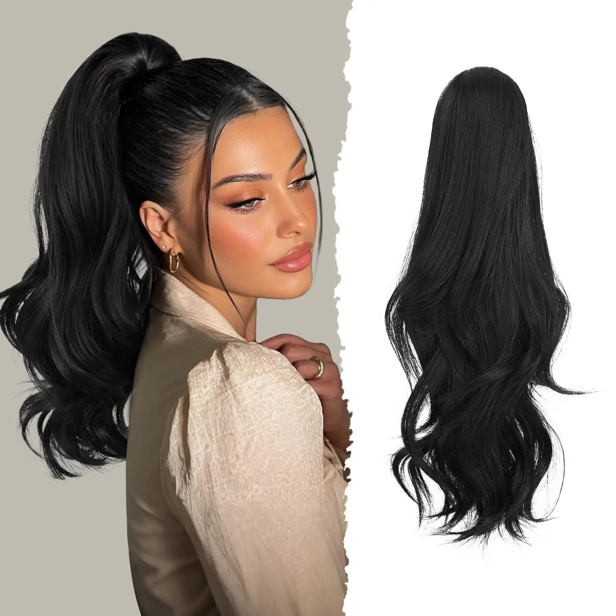 Wavy Curly Claw Clip Ponytail Hair Extension