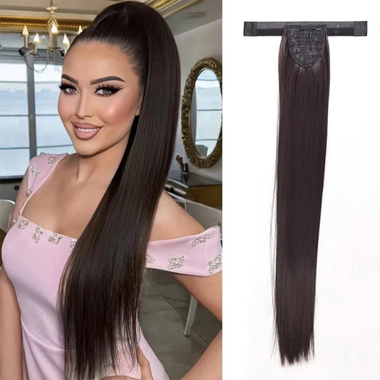 Long Straight Wrap Around Ponytail Hair Extension