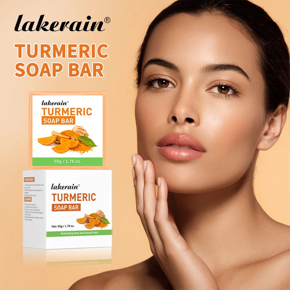 Brightening Turmeric Soap Bar for Face and Body Deep Cleansing - 7