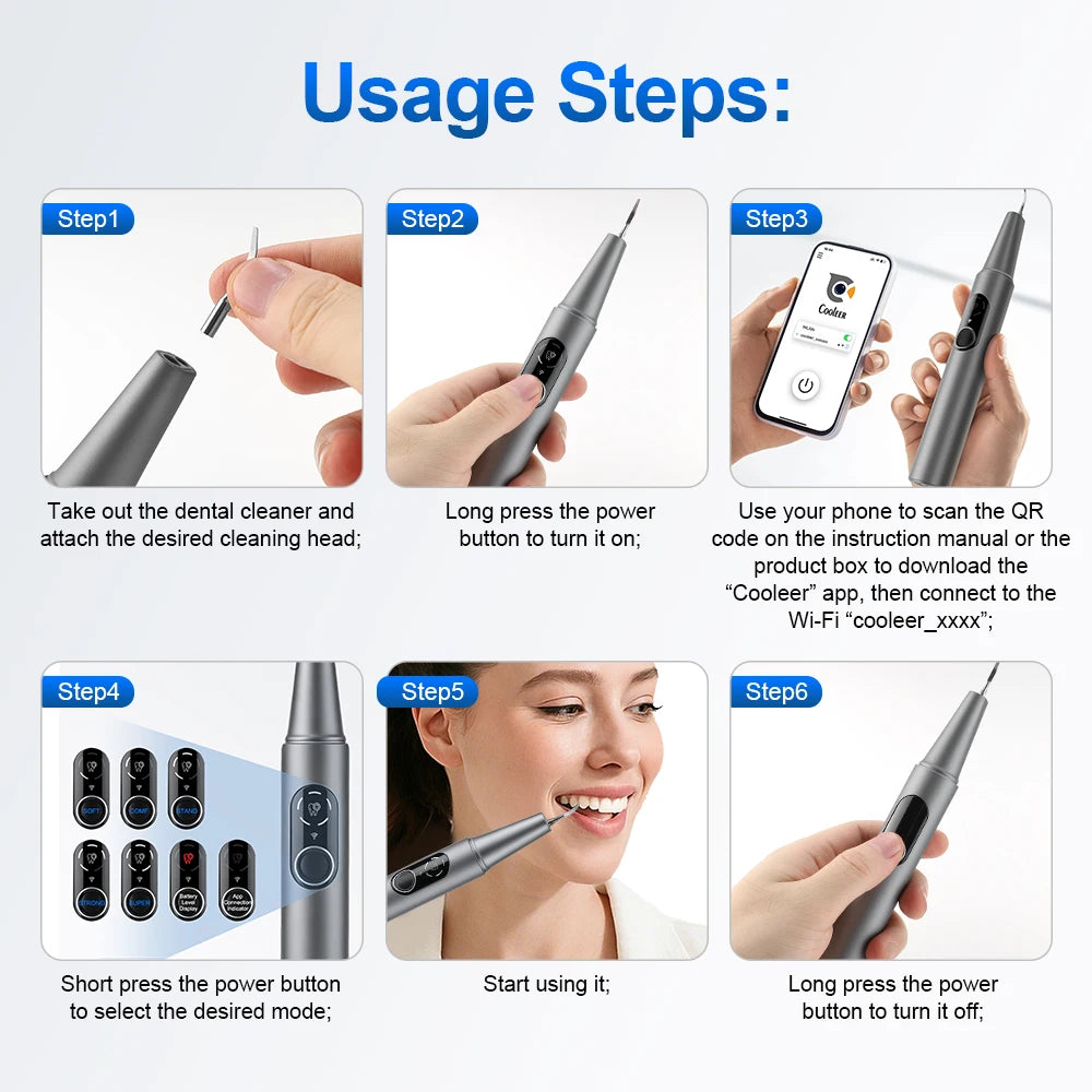 Visual Ultrasonic Dental Scaler with HD Camera for Plaque Tartar Removal - 14