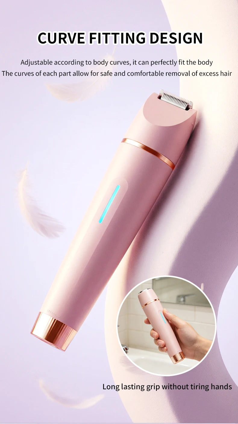 3-in-1 Electric Waterproof Bikini Trimmer and Body Hair Shaver for Women - 11