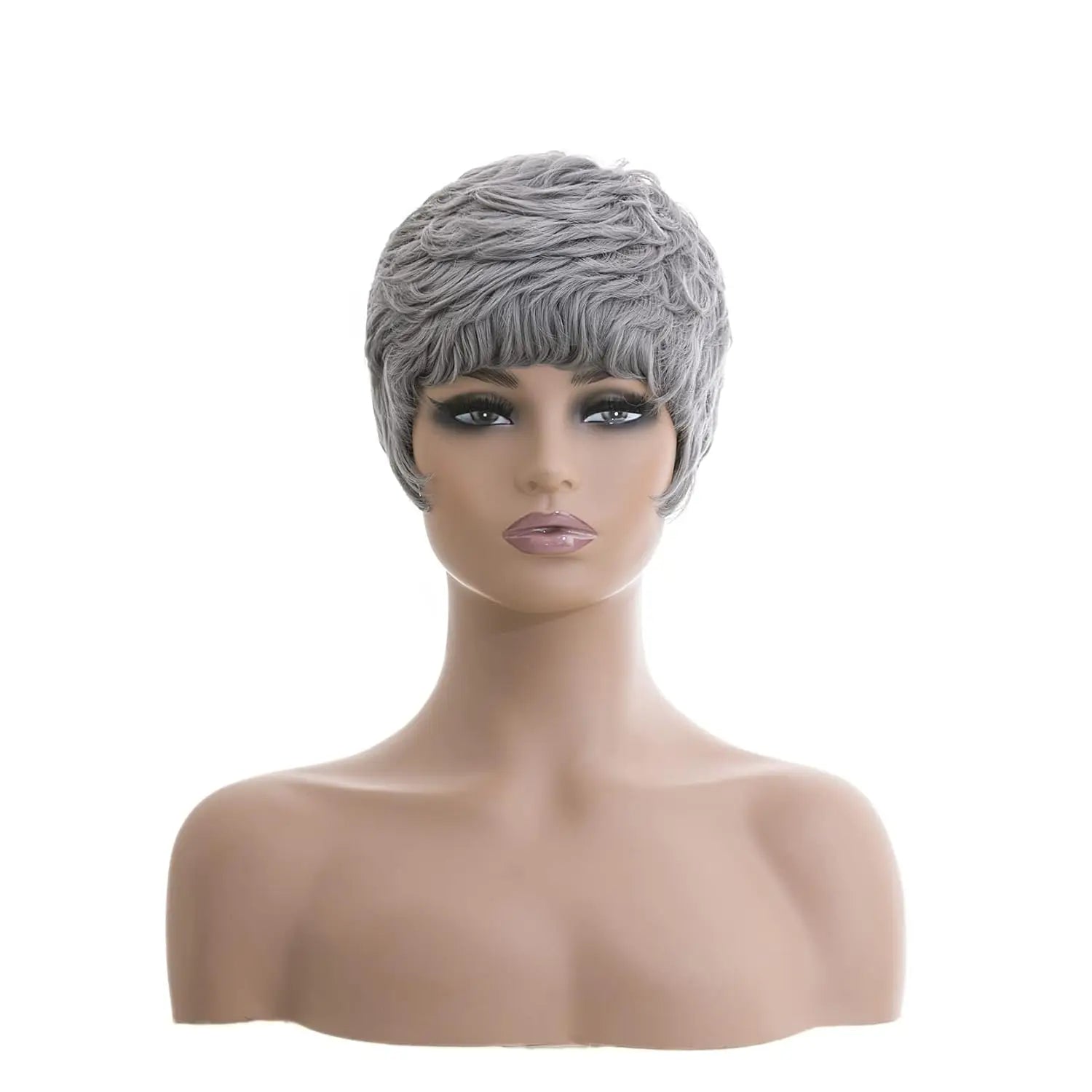 Short Wavy Pixie Cut Wig for Daily Wear - 8