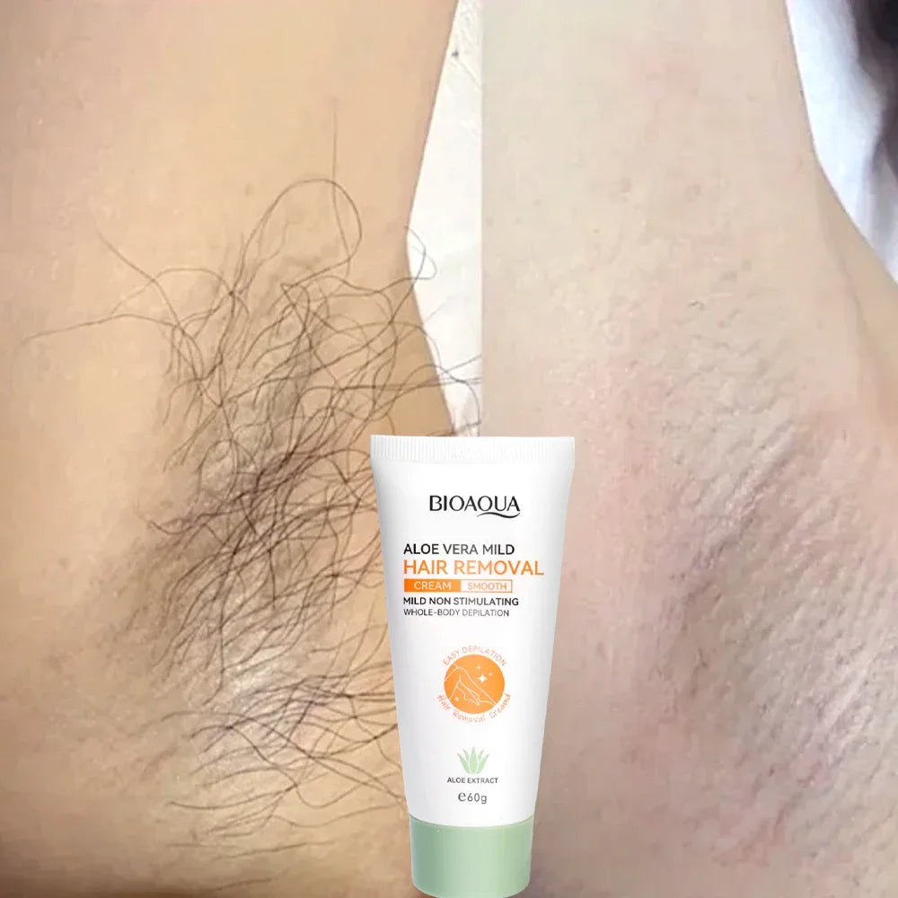 Painless Aloe Vera Hair Removal Cream for Full Body and Intimate Areas - 9
