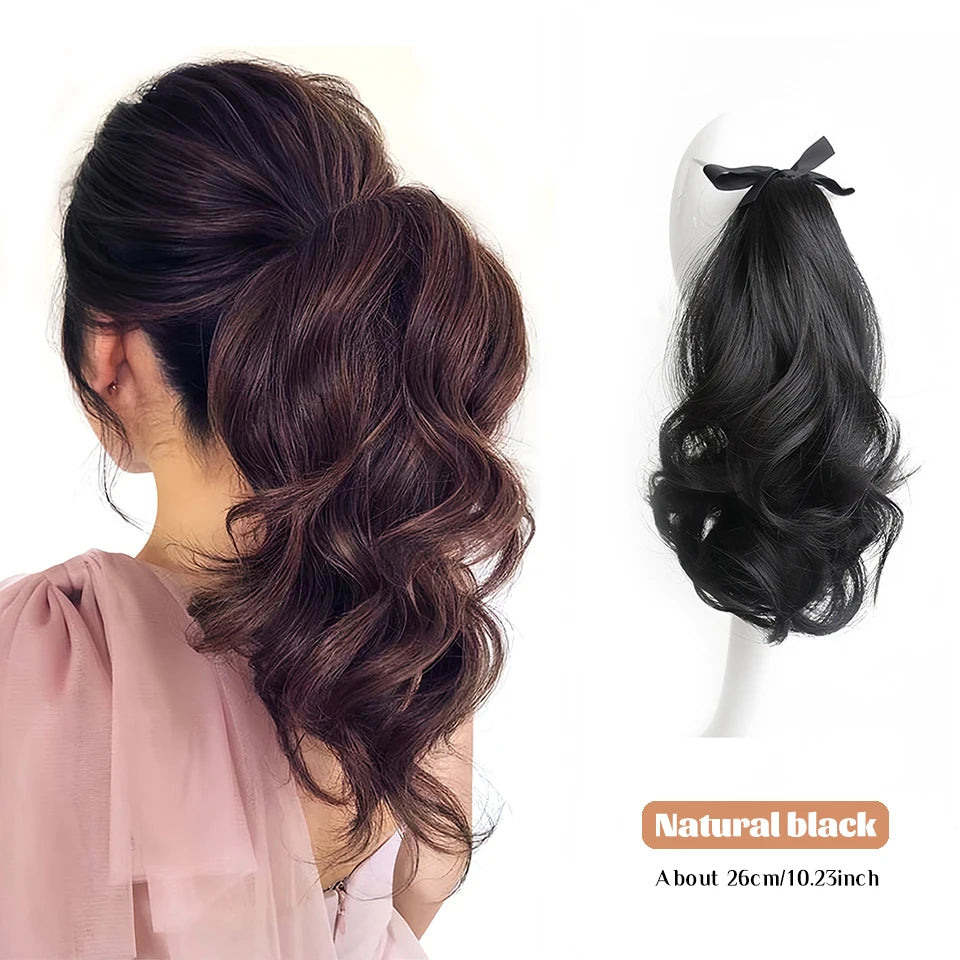 Wavy Curly Ribbon Ponytail Hair Extension - 14
