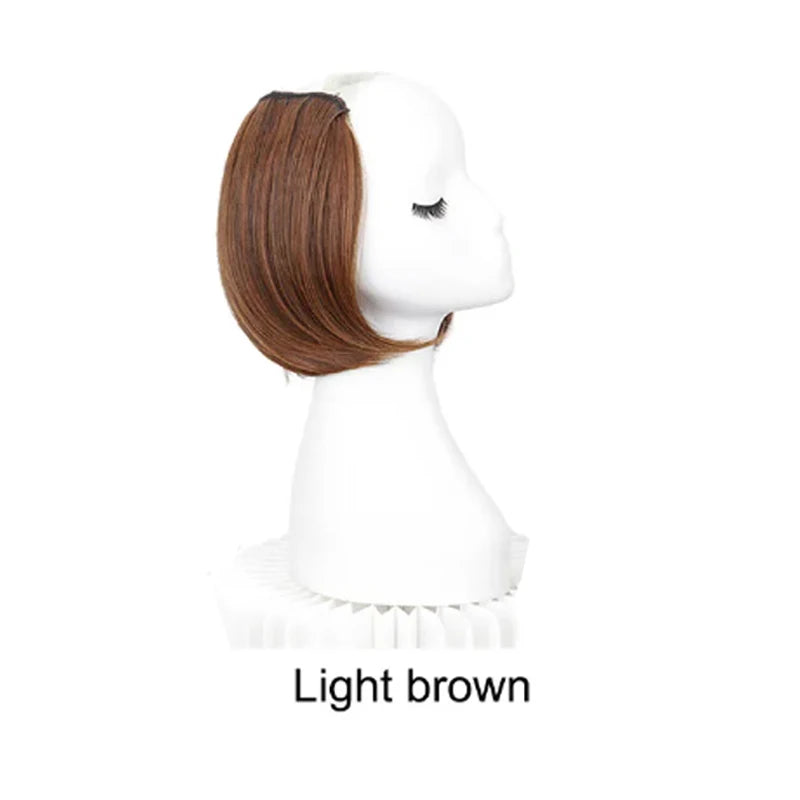 Short Straight V-Shaped Half Wig Hair Extension for Women