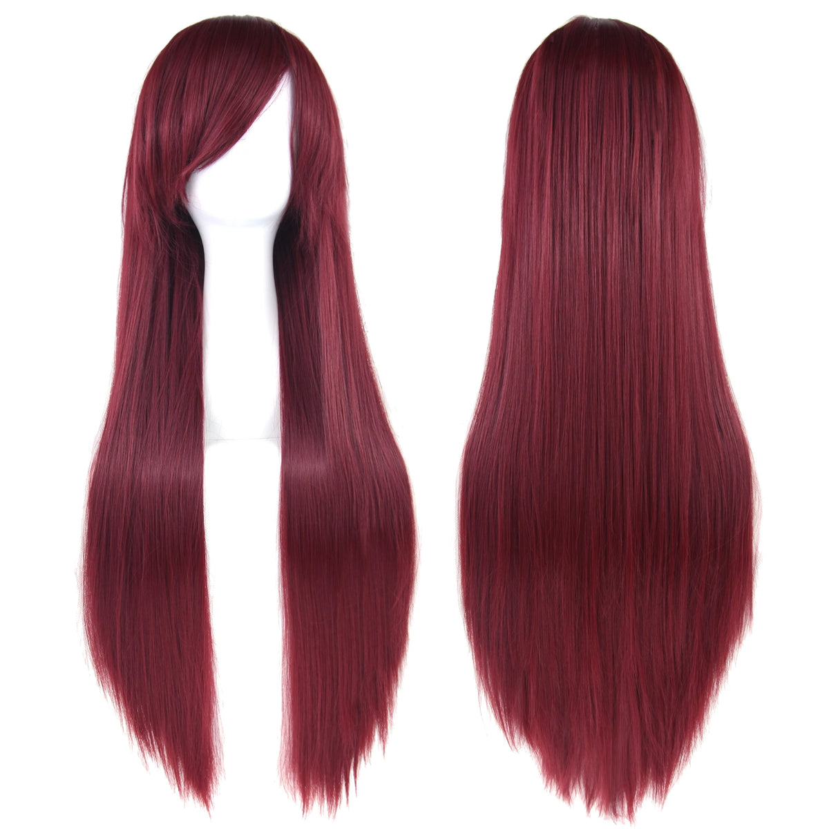 80cm Long Straight Synthetic Wig for Cosplay and Costume Parties