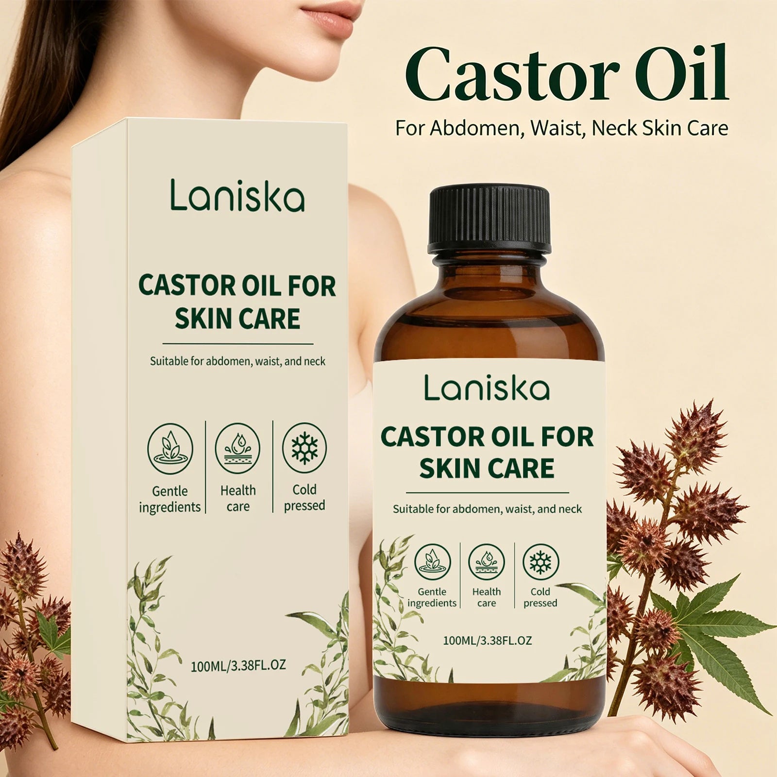 Cold Pressed Castor Oil for Skin Hydration and Body Massage - 4