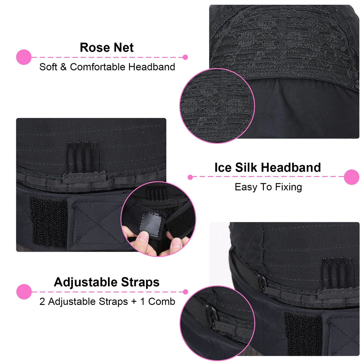 Short Kinky Curly Afro Puff Headband Wig for Daily Use