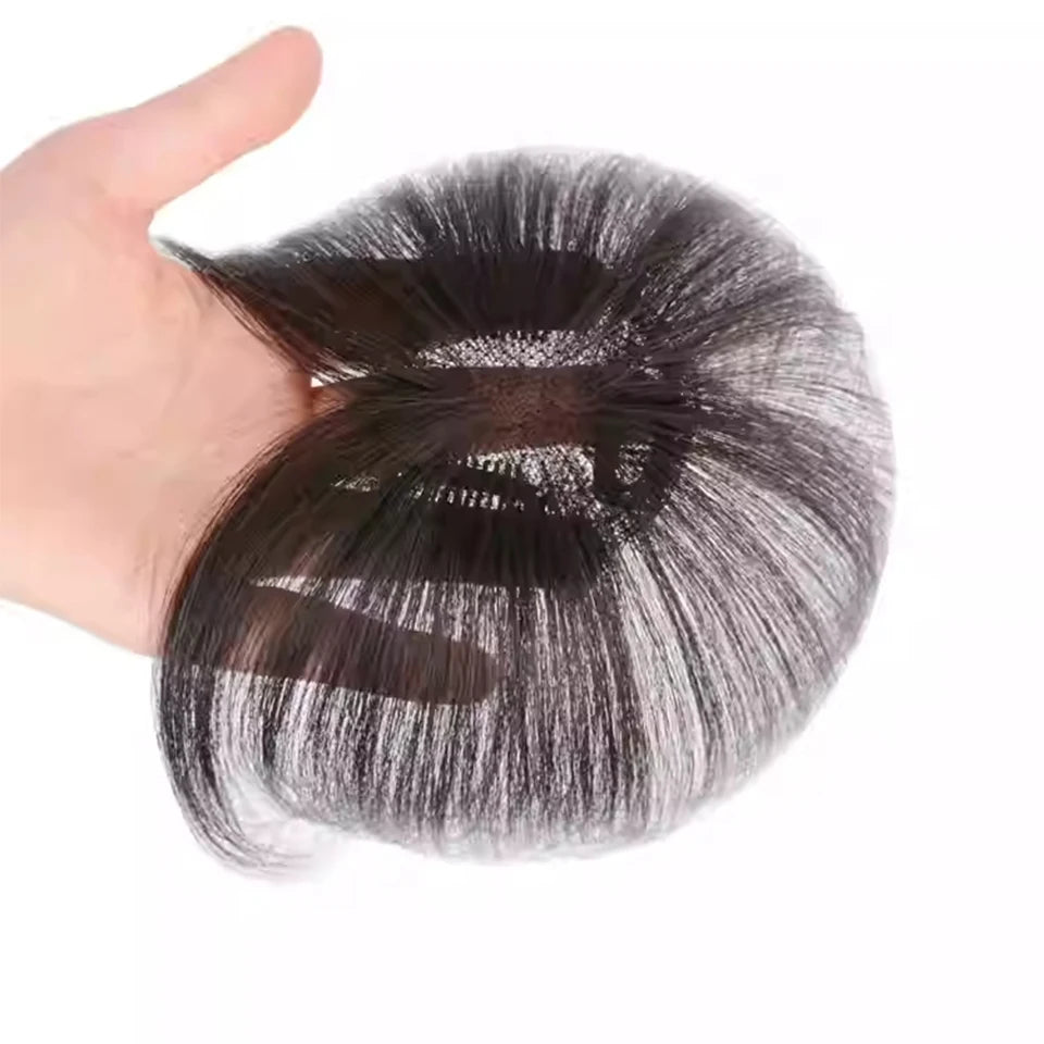 Clip-In Hair Topper Bangs Extension for Natural Volume and Style - 6