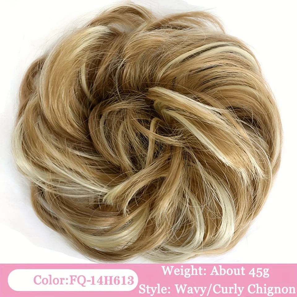 Curly Messy Bun Hair Extension with Drawstring for Instant Volume