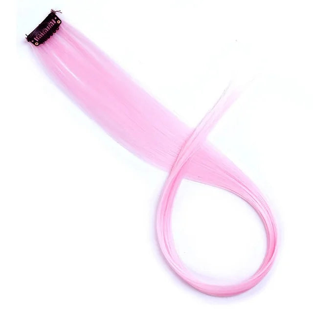 22-Inch Colorful Clip-In Hair Extensions for Instant Highlights - 20