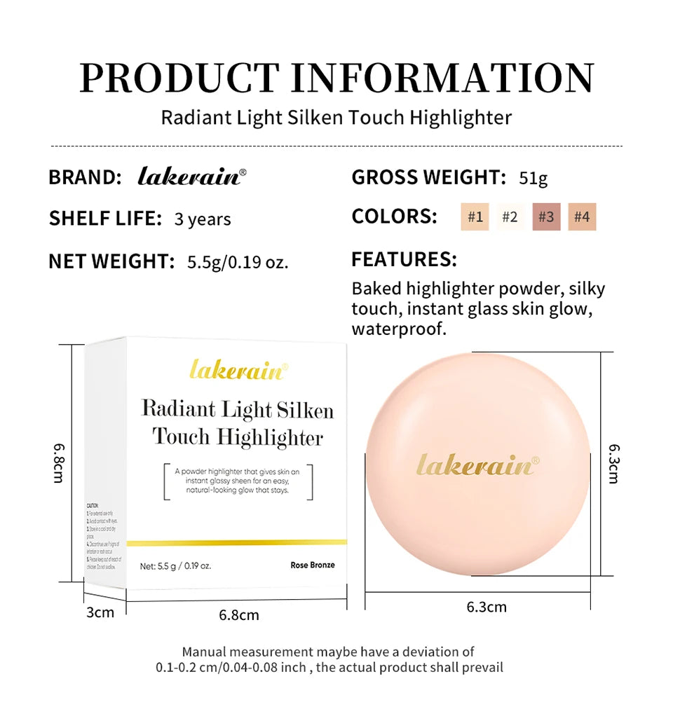 Baked Illuminator Powder for a Natural Radiant Glow and Shimmer Finish