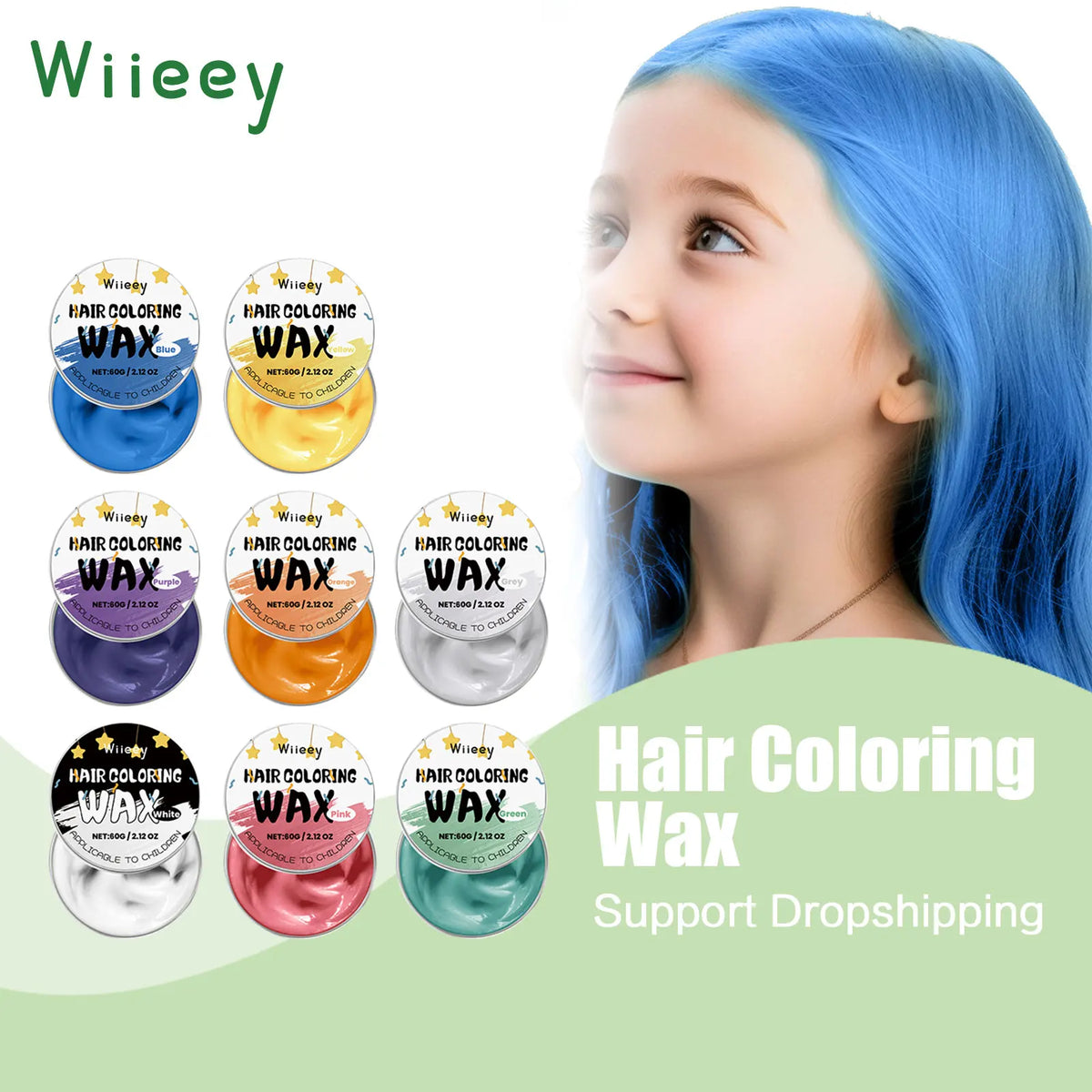 Temporary Washable Hair Color Wax for Kids and Party Styling