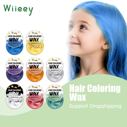 Temporary Washable Hair Color Wax for Kids and Party Styling