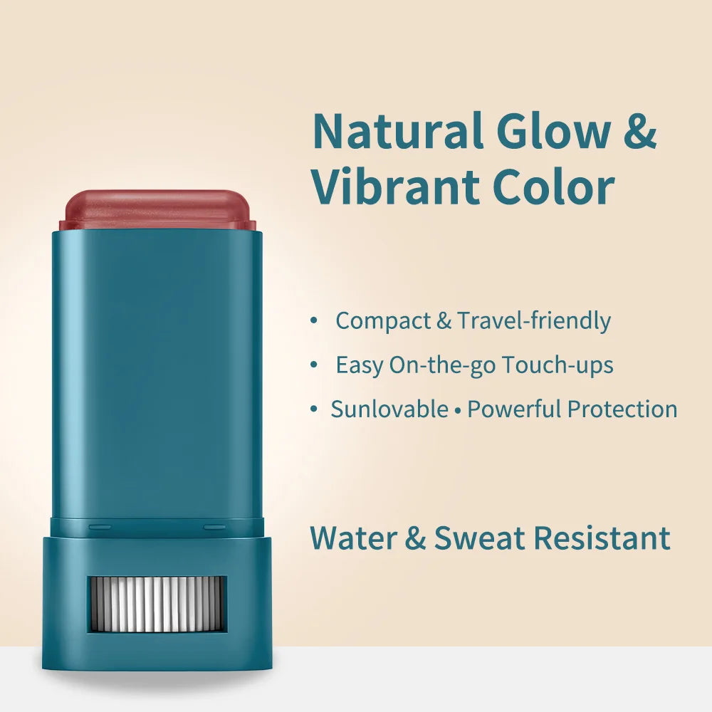 Color Correcting CC Cream and SPF 50 Sunscreen Blush Stick Makeup Set - 5
