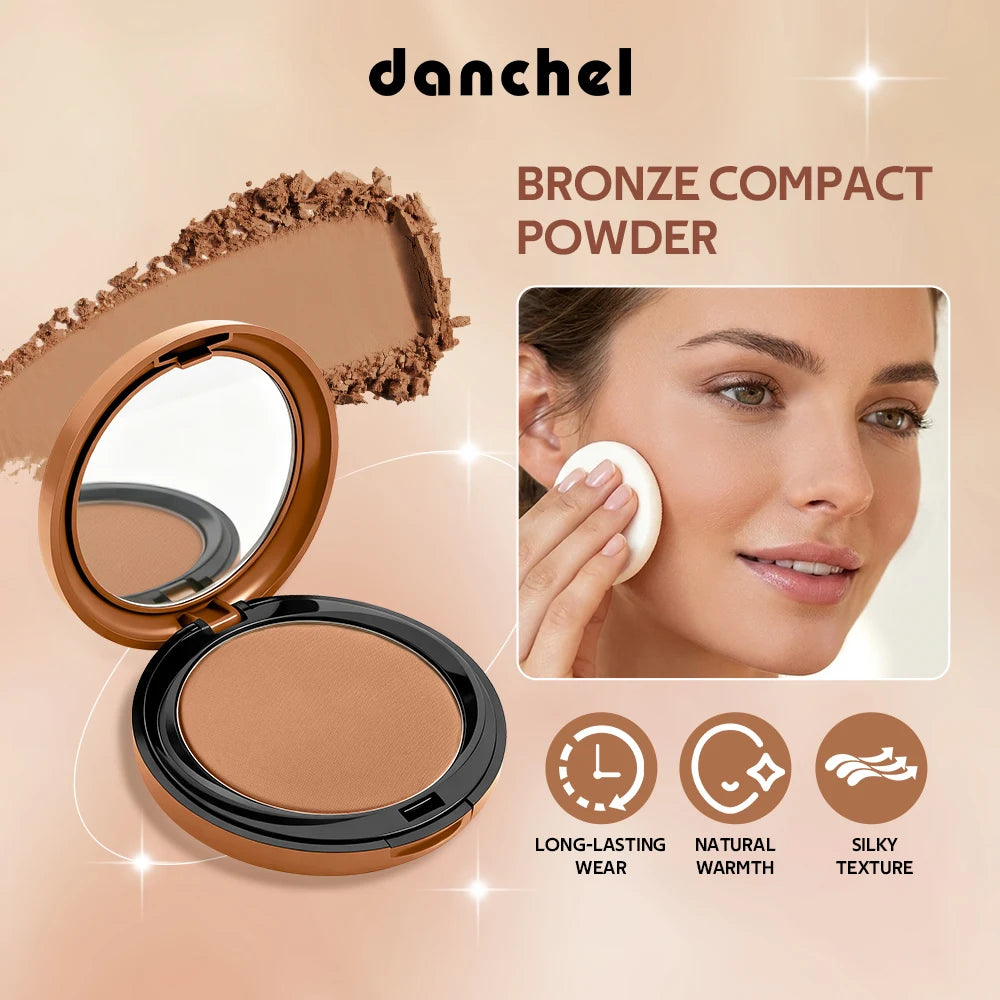 Matte Bronze Pressed Powder for Sculpted Face and Oil Control - 3