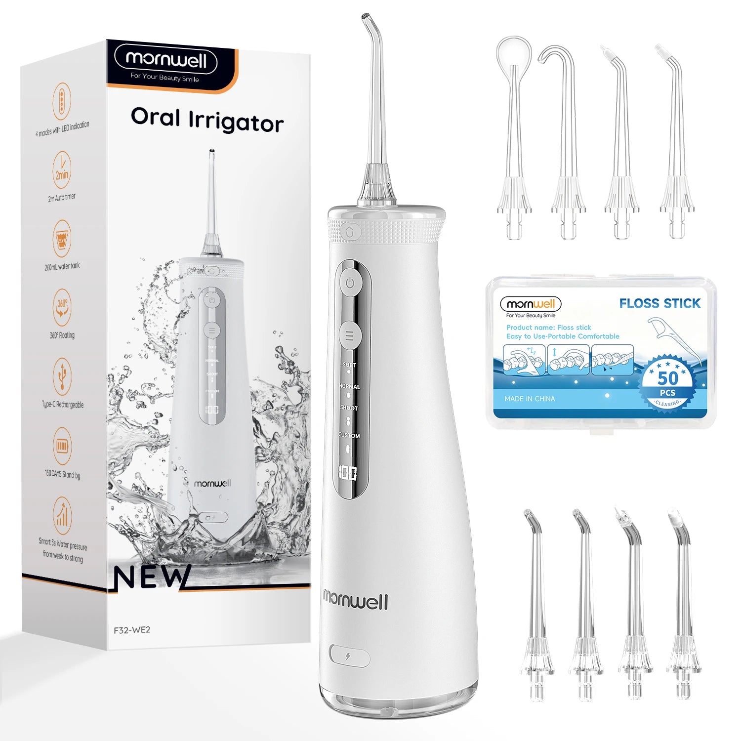 Portable Cordless Water Flosser for Deep Teeth Cleaning and Gum Care - 14