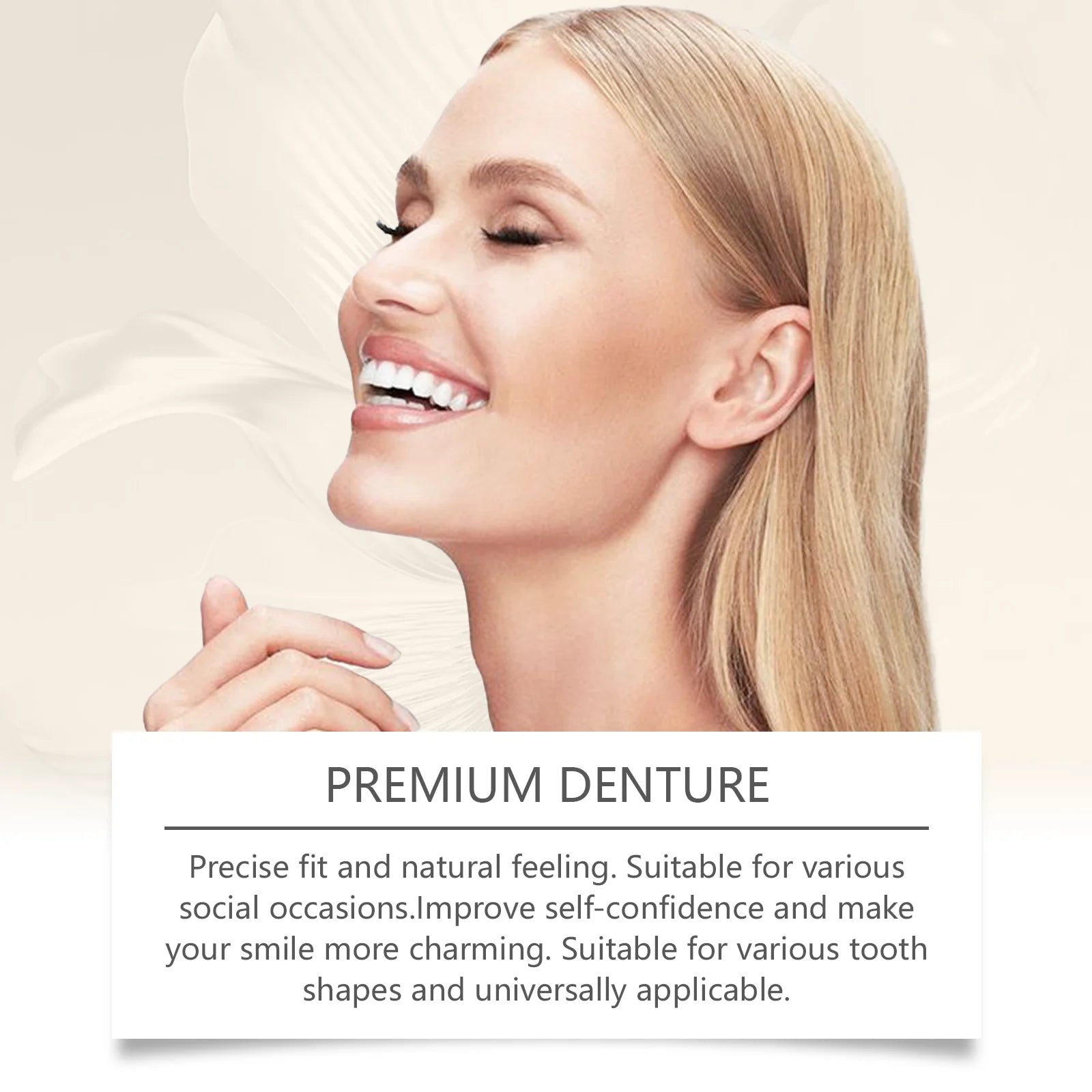 Flexible Silicone Cosmetic Dentures for Missing Teeth and Smile Restoration - 8