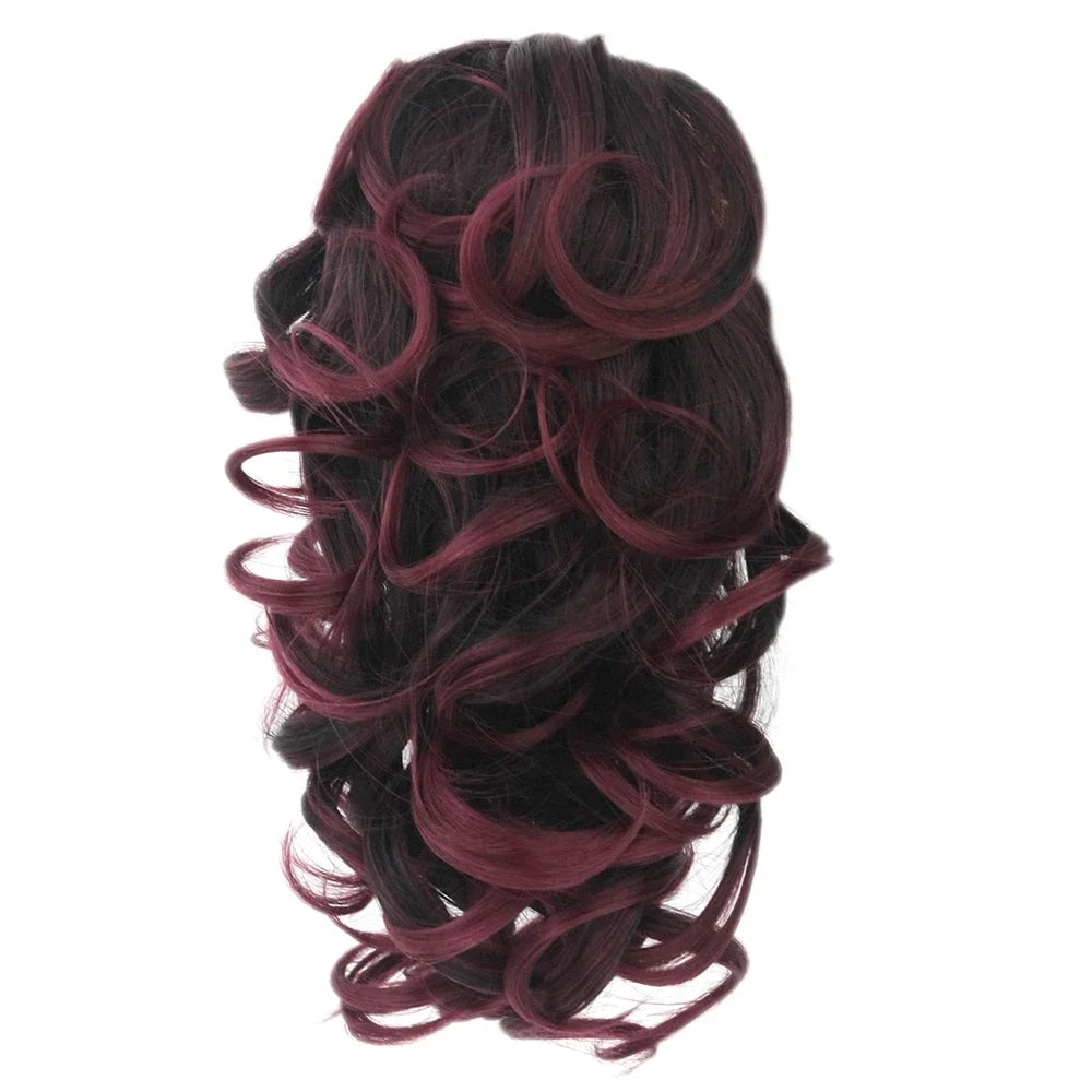 Short Curly Claw Clip Ponytail Hair Extension - 2