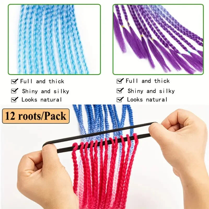 24-Inch Long Braided Ponytail Extension with Elastic Band - 7