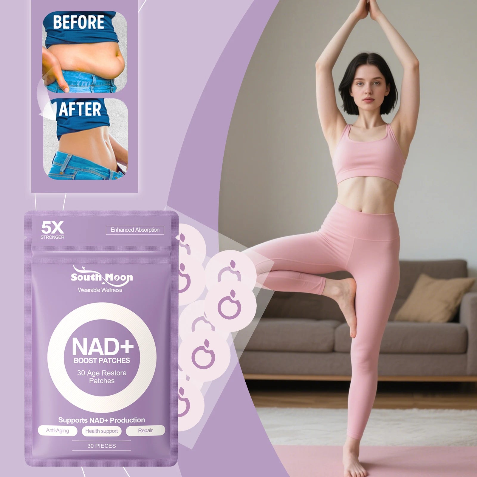 NAD+ Boost Age Restore Patches for Daily Health and Wellness Support - 1