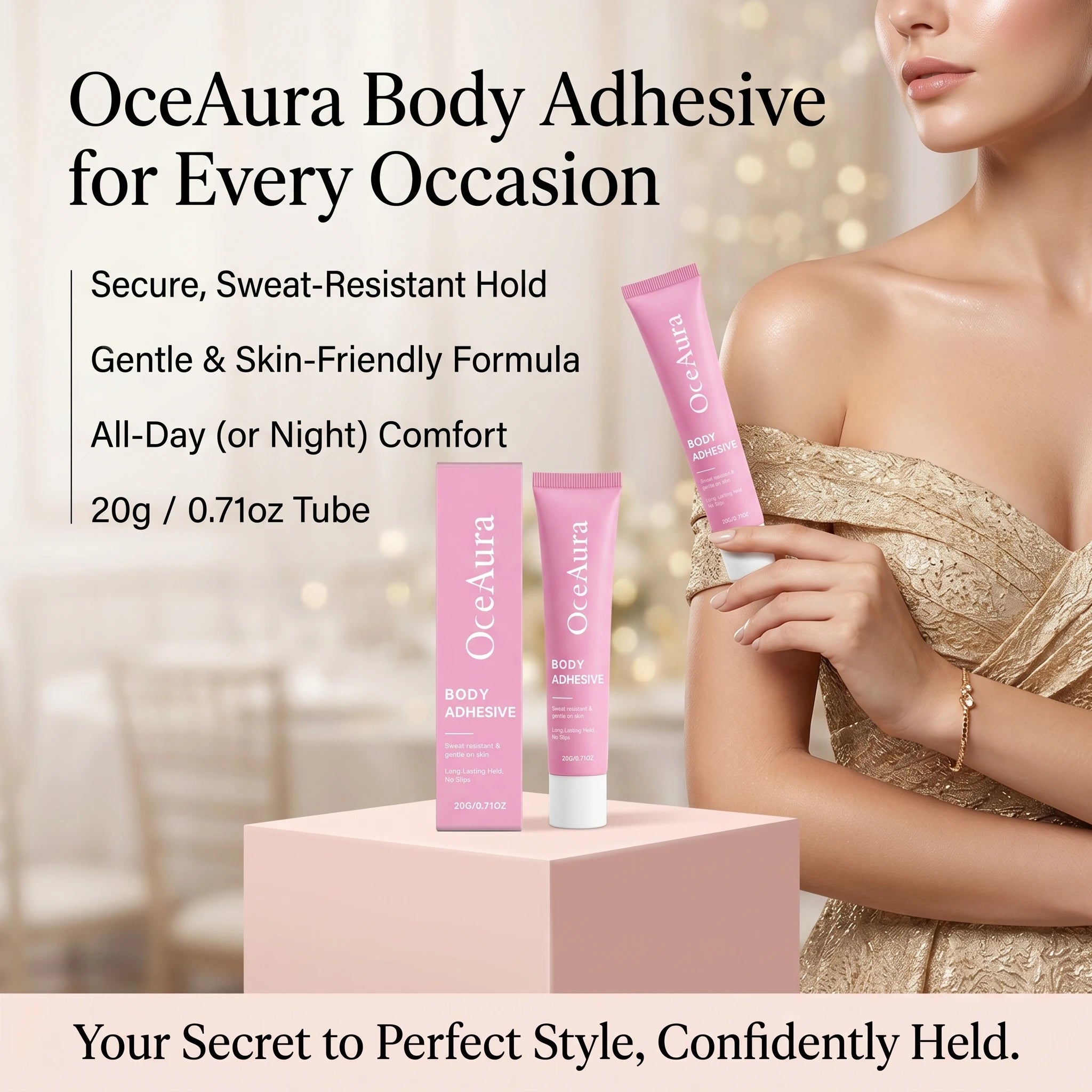 Body Adhesive for Clothing and Skin for Secure All-Day Fashion Hold - 3