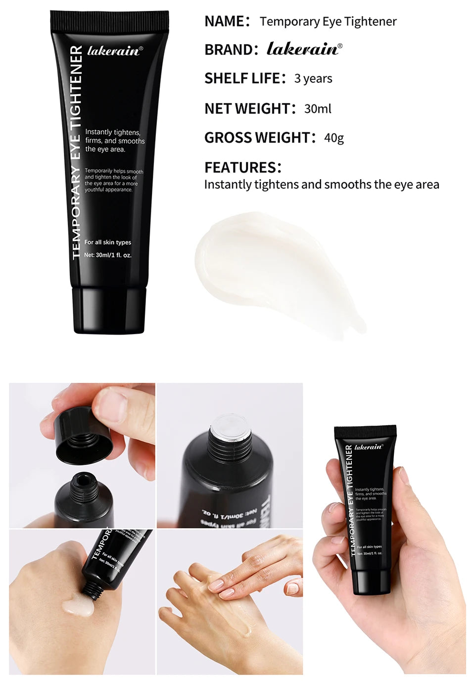 Instant Firming Eye Cream for Puffiness Bags and Fine Lines - 17
