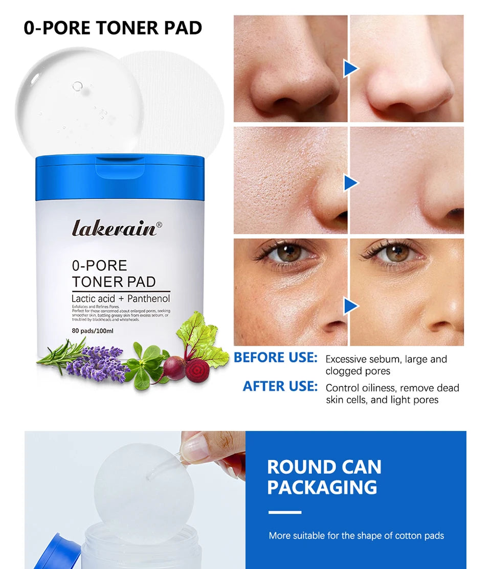 Pore Refining Toner Pad and Peptide Facial Serum Set for Glowing Skin - 10