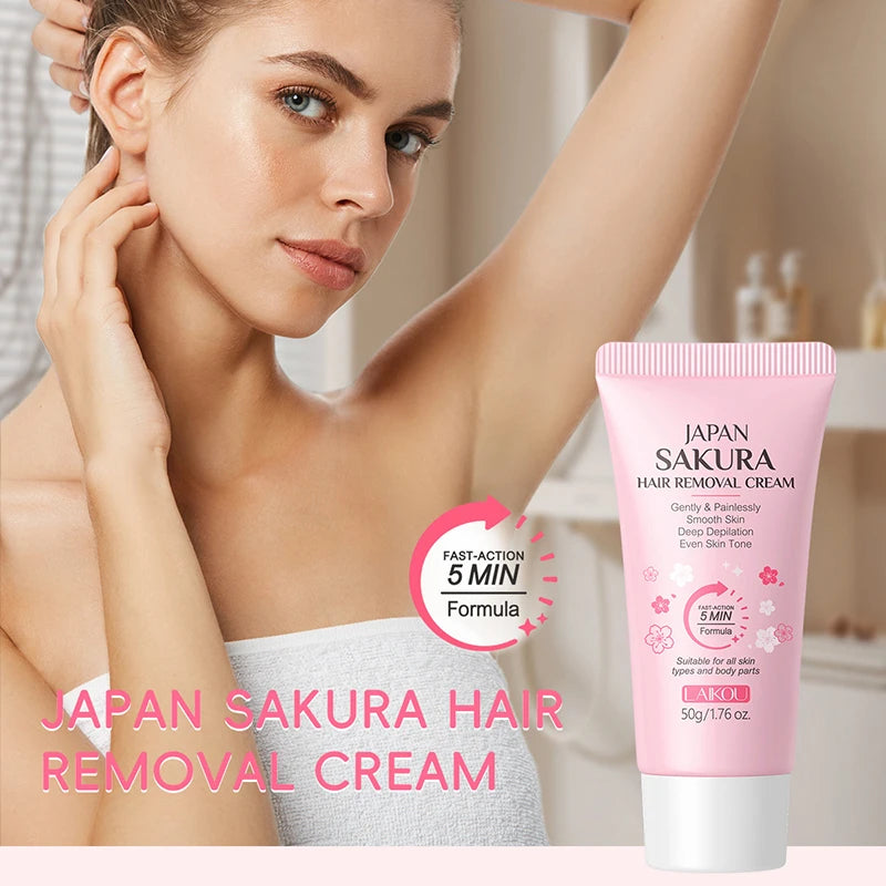 Painless Gentle Hair Removal Cream for Face and Body - 2