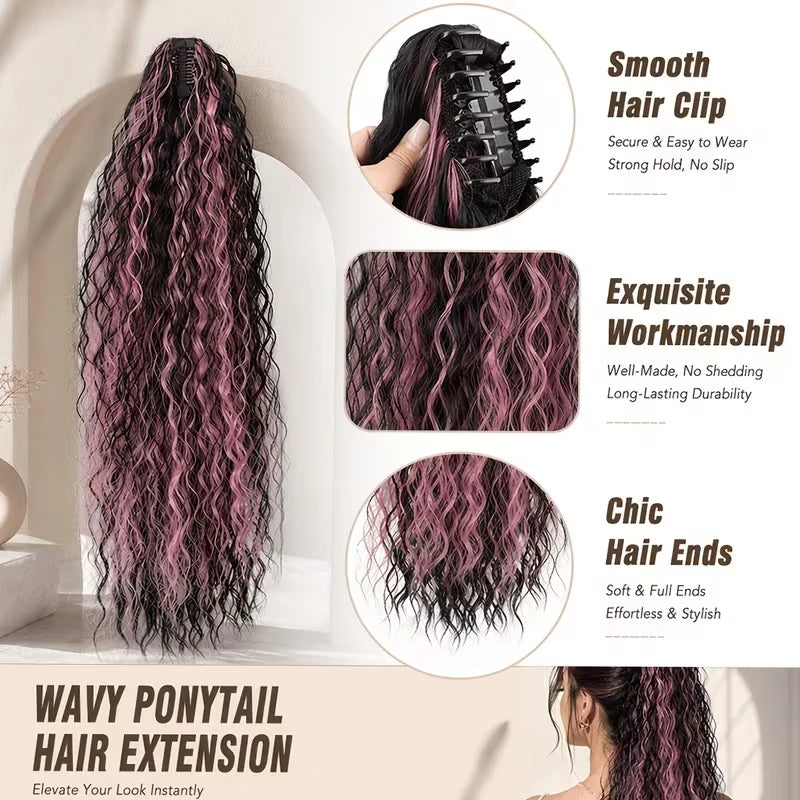 24-Inch Curly Claw Clip Ponytail Extension - 5