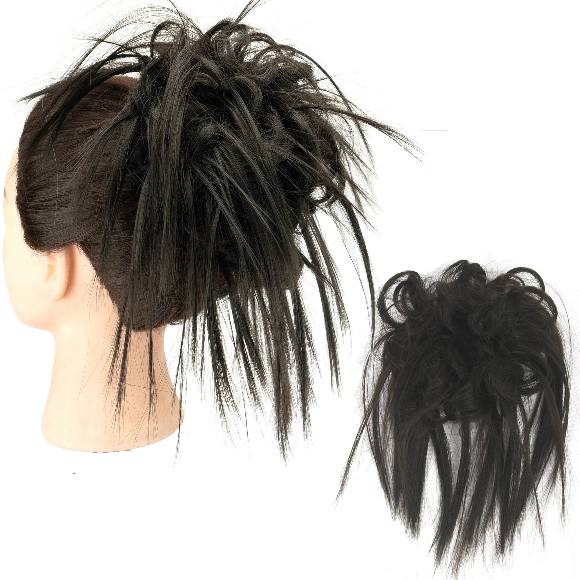 Curly Messy Hair Bun Updo Scrunchie Extension for Instant Hair Volume - 1