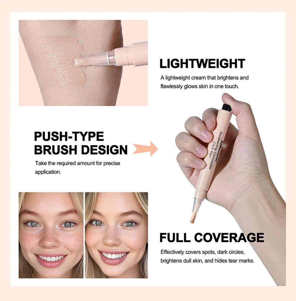 Waterproof Awakening Concealer Click Pen for Natural Brightening Coverage