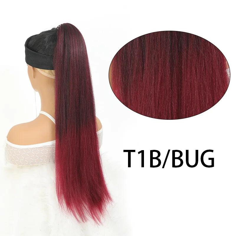 Long Straight Wrap-Around Ponytail Extension for Instant Volume - 10