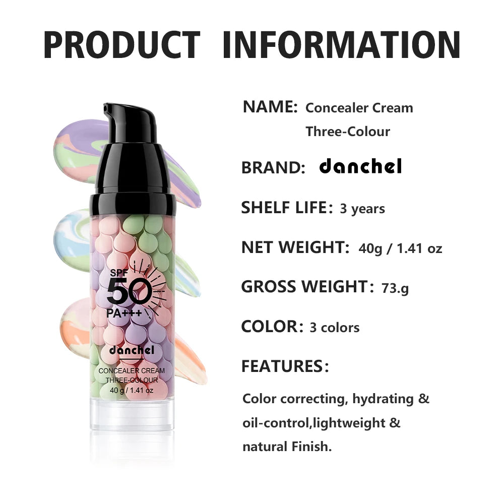 3-Color Correcting Concealer and Makeup Primer with SPF 50 - 16