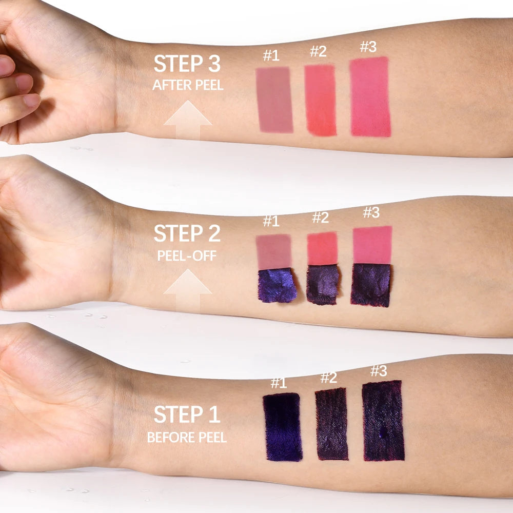 Peel-Off Long-Lasting Waterproof Lip Stain Tint for All-Day Wear - 4