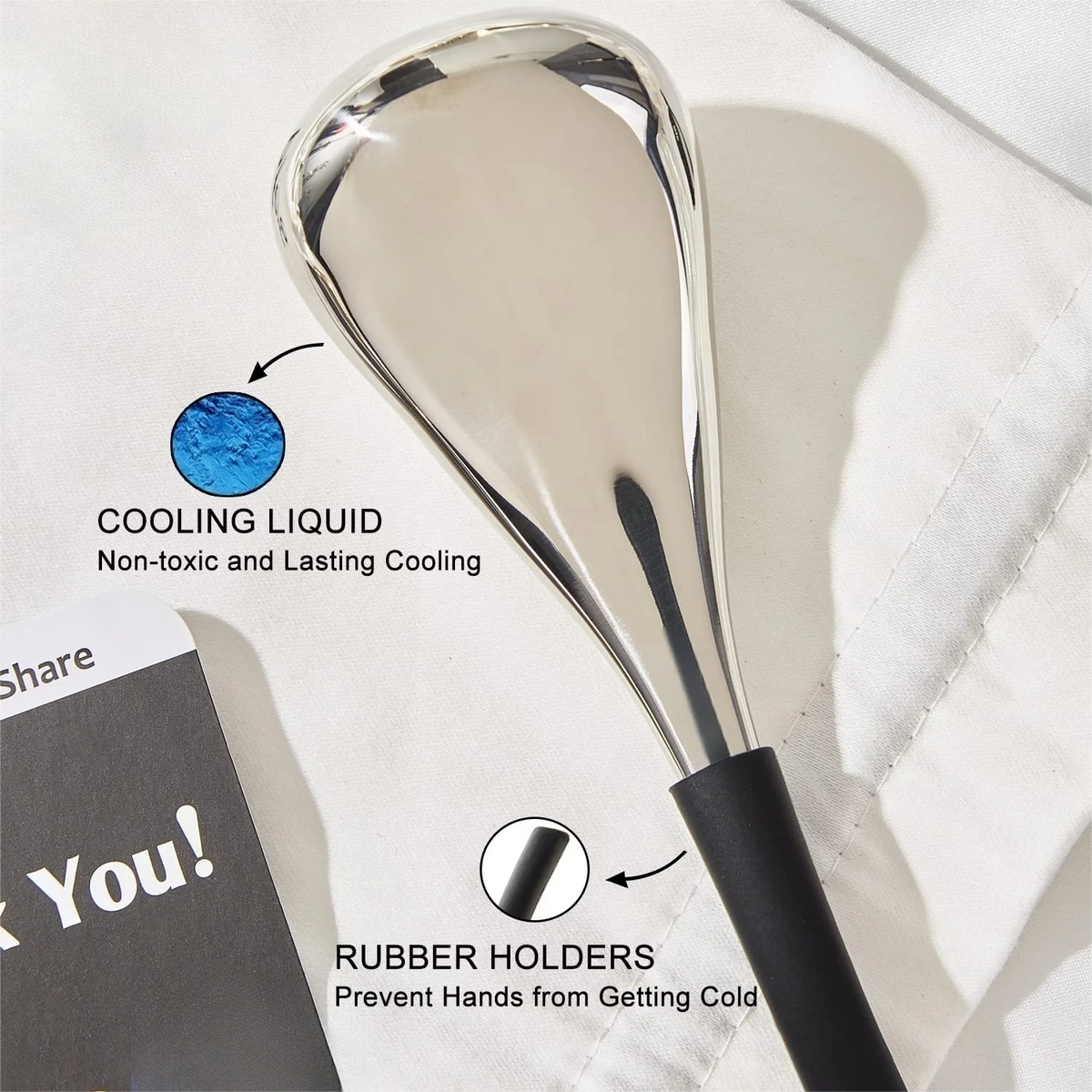 Stainless Steel Cooling Facial Globes for Puffy Eyes and Pore Tightening