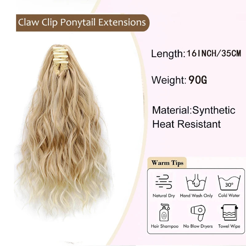 Curly Claw Clip Ponytail Extension for Instant Volume and Length - 7