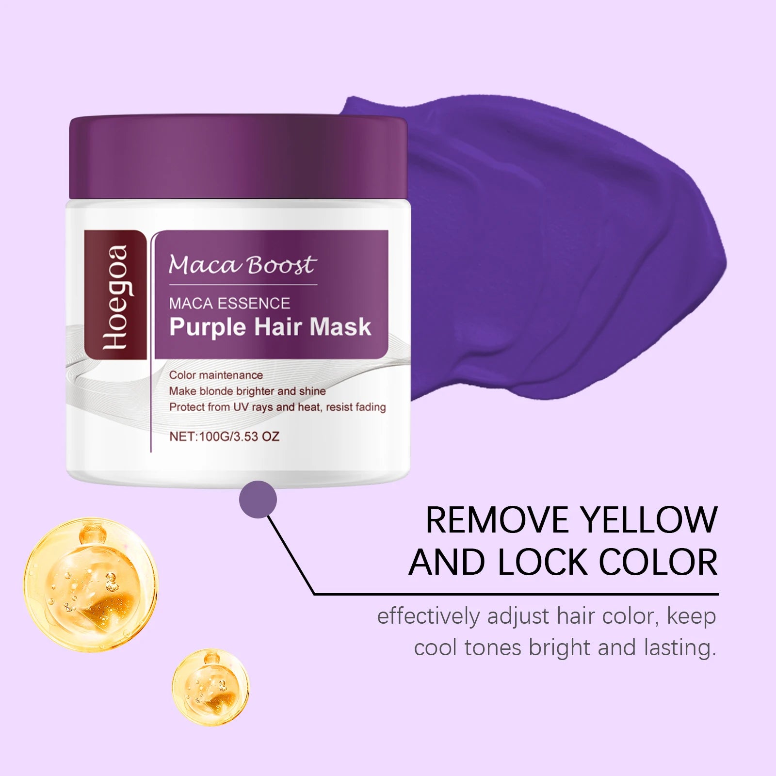 Purple Hair Mask and Shampoo Set for Blonde Hair Color Protection - 11