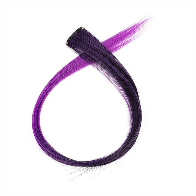 22-Inch Colorful Clip-In Hair Extensions for Instant Highlights