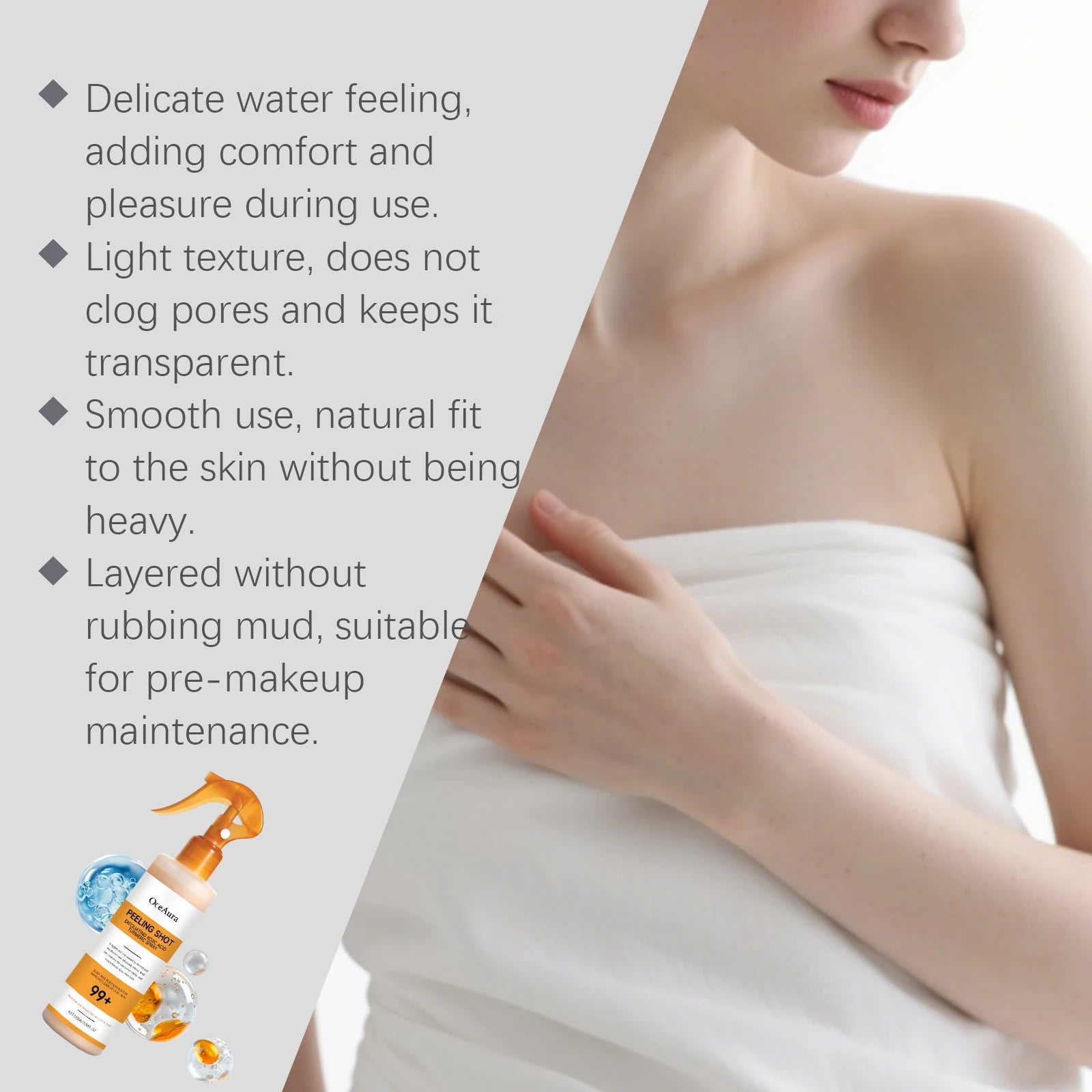 Exfoliating Body and Foot Peeling Spray for Smoother Brighter Skin - 5