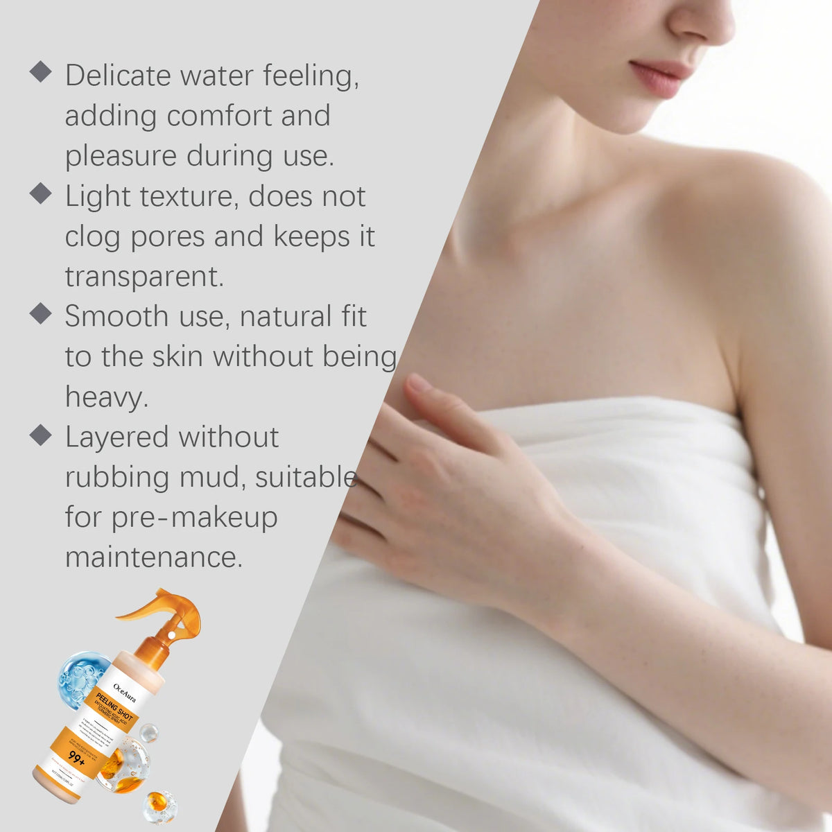 Exfoliating Body and Foot Peeling Spray for Smoother Brighter Skin