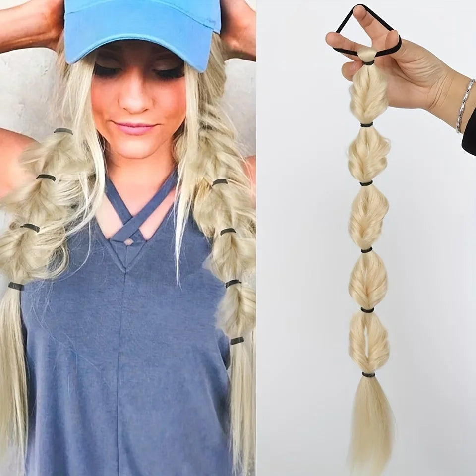 Synthetic Bubble Braid Ponytail Extension for Effortless Hairstyles - 8