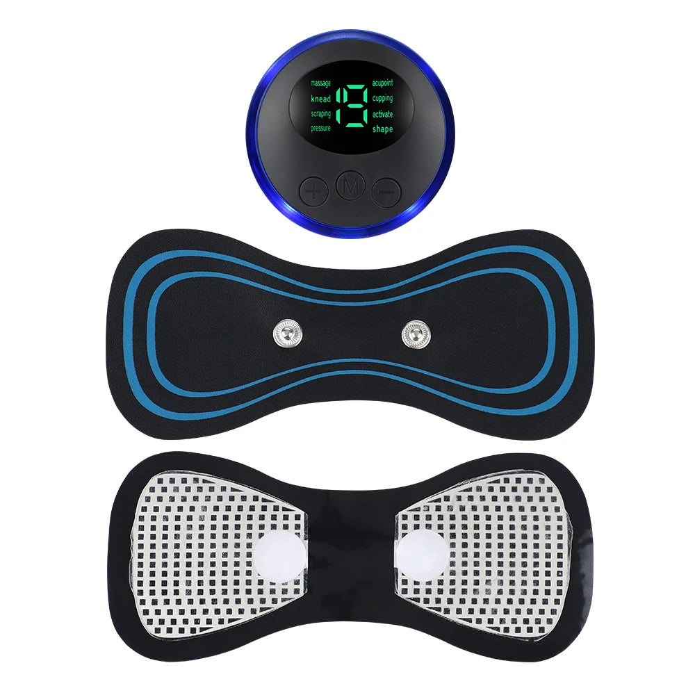 Portable Electric Body Massage Patch with Remote for Pain Relief - 9